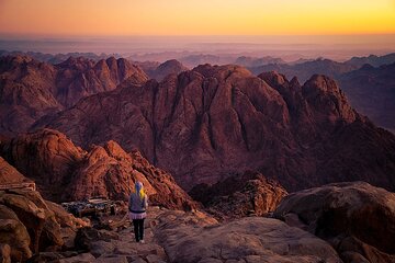 St Catherine's Monastery and the Summit of Mount Sinai from Sharm