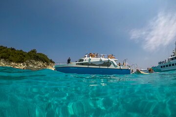 From Lefkimmi Syvota Blue Lagoon and Cave Sunset Cruise