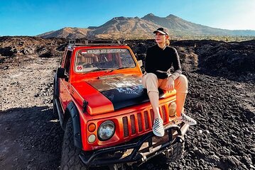 Explore Mount Batur's Black Lava & Sand With Private Jeep Tour