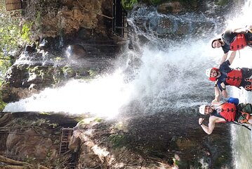 Guachipelin Waterfall Canyoning rappel& Hot Springs+ lunch buffet