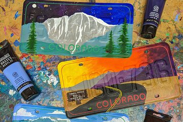 Colorado or Bust! Painted License Plate Class