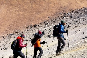 Ascent to the extinct Cerro Toco Volcano at 5600 meters high