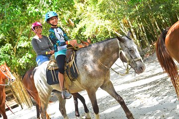 Cancun Horseback Riding plus ATV, Cenote, Ziplines, and Lunch