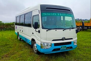 AC Toyota Coaster Deluxe Coach from Kathmandu to Pokhara