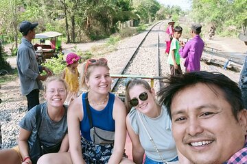 Afternoon Tour.Original bamboo train.Countryside.Secret bat cave 