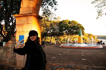 Sunset at the Landmark of the Three Frontiers Monument