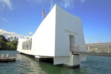 Battleships of WWII at Pearl Harbor from the Big Island