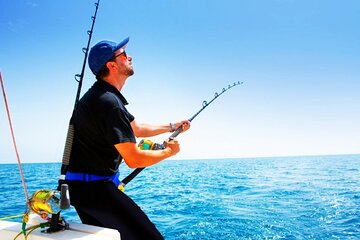Boat Fishing Activity in the Red Sea of Hurghada 