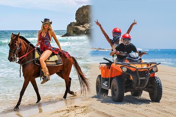 NEW!! Combo ATV & Horseback Ride. Beach & Desert. Tequila Tasting