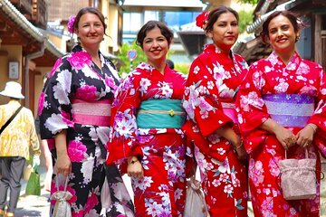 Kyoto Kimono Rental mimosa Kodaiji Ladies Plan with Hair Set