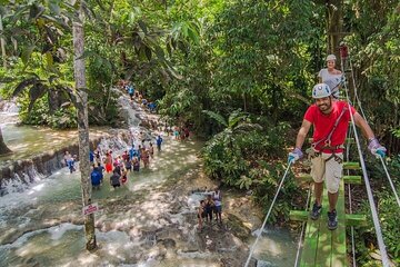 Dunns River Falls, Zipline, Bamboo Rafting, Horseback Ride Tour