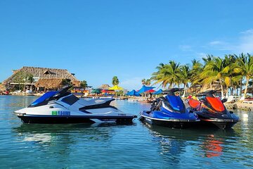 4-Hour Guided Jet Ski Tour to Secret Beach, San Pedro, Belize.