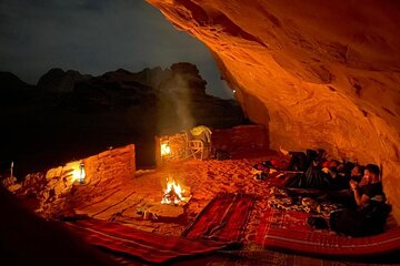 Wadi Rum Full Day Jeep Tour + Overnight + Dinner Under the Stars