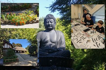 Calligraphy and Tokyo Great Buddha, Botanical garden, art museum