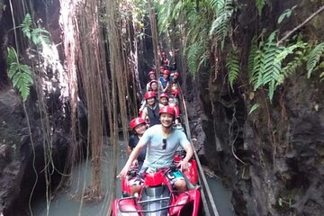 ATV Quad Bike Through Tunnel and Waterfall in Bali