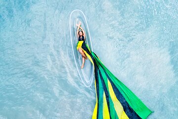 Flying Dress Clear Kayak/Boat Drone Photo Shoot in Montego Bay 