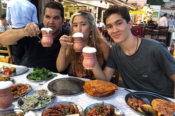 Traditional Turkish Dinner Feast in a Local Restaurant 