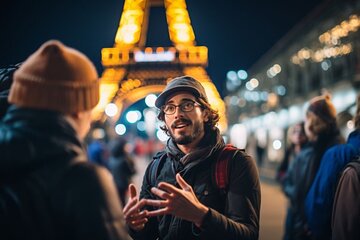 Ghost & Haunted Walking Tour in Eiffel Tower Exterior at Night 