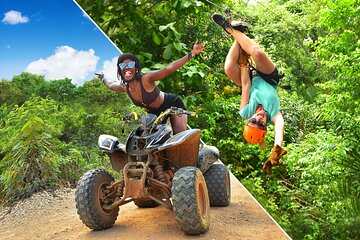 ATV Jungle Adventure with Ziplines, Cenote & Tulum Pickup