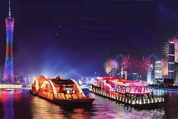 Private Guangzhou Night Tour with Canton Tower and Pearl River VIP Class Cruise 