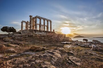 Half day Cape Sounion Sunset Views at the Poseidon Temple Tesla