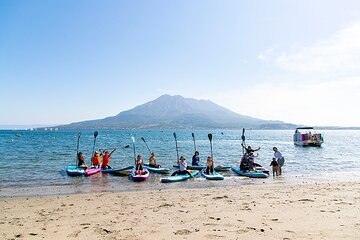 Sakurajima Volcano SUP Yoga Experience at Kagoshima Kinko Bay