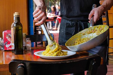 Make Pasta Carbonara from Scratch in a Jazz Club in Venice