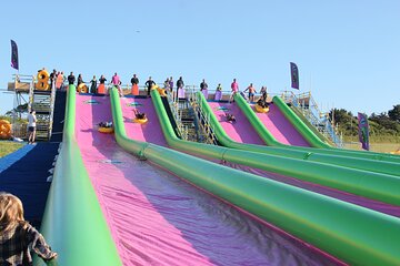 A monster 360ft long slip and slide session in BUDE, Cornwall