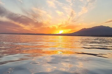 Marbella- sunset from a sailboat with drinks