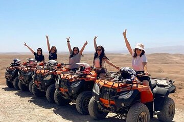 Marrakech: Agafay Desert Quad Biking Tour Sunset and Dinner show 