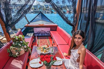 Beautiful Luxury Picnic on a Docked Gondola Boat in Coronado