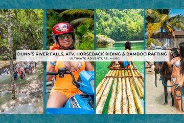 Dunn's River Falls, ATV, Horseback Ride and Bamboo Rafting Tour