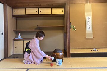 Japanese Tea Ceremony in a Traditional Town House in Kyoto