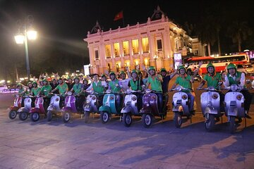 Hanoi Vespa After Dark Street Food Tour Train Street Live Music 