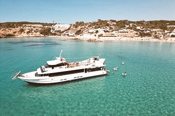 5 Hour Ibiza Boat Trip with lunch, 6 drinks, SUP Boards and DJ