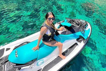 Excursion to Cala Salada by Jet Ski From San Antonio