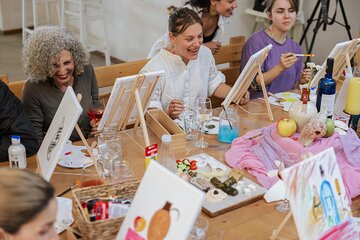 Painting Workshop with Wine and Greek Appetizers 
