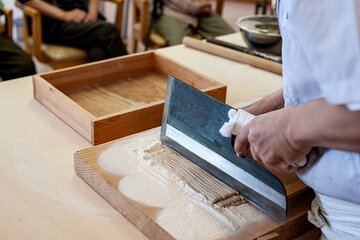 Experience Big soba knife Soba Making Class in Tokyo Kappabashi