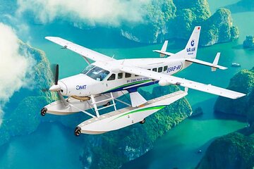 From Hanoi: Seaplane Sightseeing& Luxury Day Cruise in Halong Bay