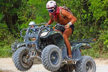Explore Cancun Jungle: ATVs, Zip Lines, Cenote & Tasty Snacks!