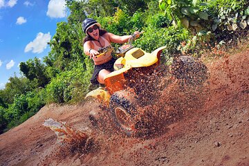 ATV, Zipline & Cenote Adventure & Glass Boat Sightseeing Combo