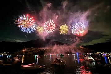 Sunset Evening Boat Tour with Fireworks Lake Como