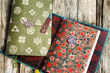 Japanese paper Notebook and Mizuhiki Belt and bookmark Workshop