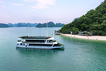 Ha Long Bay 5-Star Cruise with Swim, Kayak, Jacuzzi & Limousine