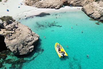 Boat tour Cala Figuera, Es Pontas, Caló de Moro, Cala Marmols