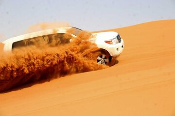 Abu Dhabi Night Safari 4WD with Camel Ride BBQ and Sand Boarding