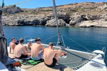 Rhodes: Half Day Sailing Catamaran Cruise with drinks