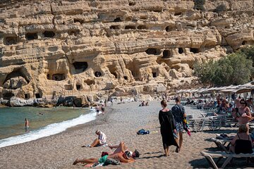 Half Day Trip to Matala Hippie Beach and Caves From Heraklion