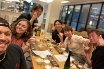 Craft Sake flight with light snacks