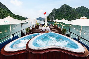 From Hanoi: Pamela Luxury 5-Star Day Cruise Explore Halong Bay
